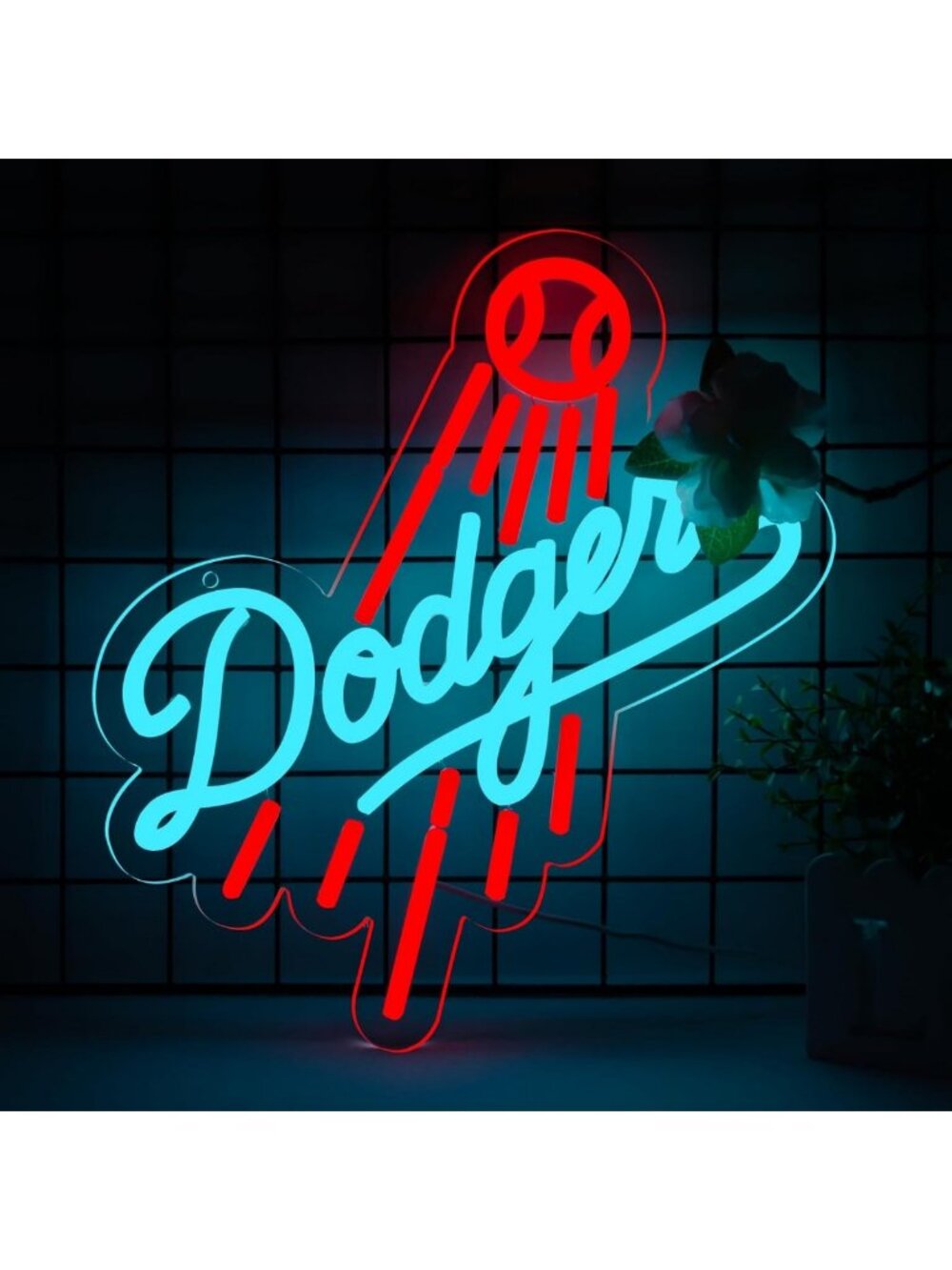 Neon Garage Sign for Man Cave Decor | Blue LED Wall Art for Party & Game Room